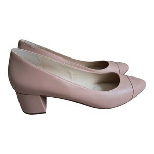 Cole Haan Shoes‎ Women's 10 Go-To Pump Blush Pink Leather Waterproof Block Heel
